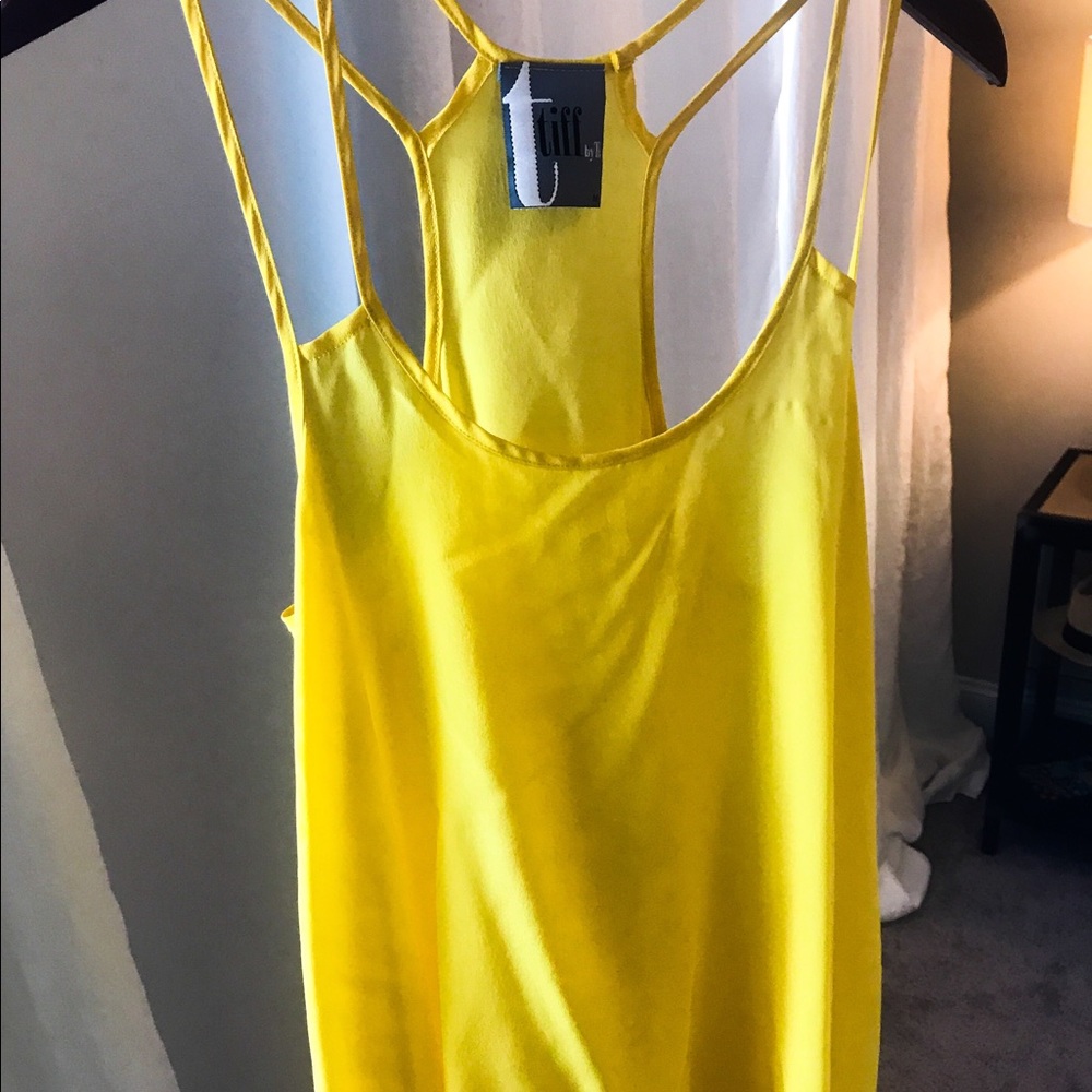 Tiff by Tt Silk Yellow Tank 🌼